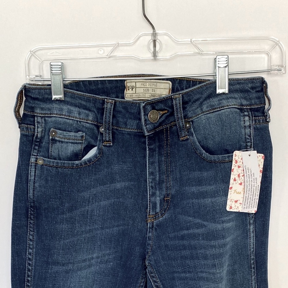 Free People Jeans Authentic Flare Jeans Blue Riptide Sz 25 0 - Picture 10 of 15